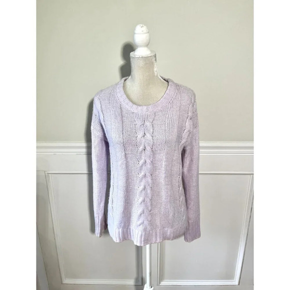 Banana Republic Lavender Cable Sweater S - Picture 2 of 5